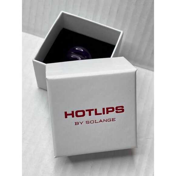 HOT LIPS By Solange Azagury-Patridge Purple Lacquer Lip Ring Size 8 - Picture 9 of 9